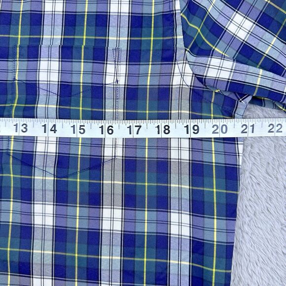UNTUCKit Mens M Slim Fit Shirt Blue Plaid Button Down‎ Preppy Classic Everyday - Picture 4 of 10